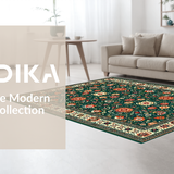 Lively Eclectic Green Floral Palette(Green)