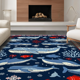 Charming Seaside Creature Print(Blue)