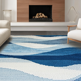 Artistic Contemporary Patterned Layering(Blue)