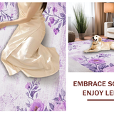 Ultra Soft Area Rug, Non Slip, Stain Resistant, Washable Area Rugs for Living Room, Bedroom, Modern Colorful Ogee Patterns(Purple)