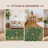 Rustic Diamond Motif with Beige Highlights(Green)
