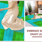Ultra Soft Area Rug, Non Slip, Stain Resistant, Washable Area Rugs for Living Room, Bedroom, Boho Chic Non-Shedding Living Room Rug(Green)