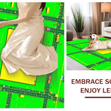 Ultra Soft Area Rug, Non Slip, Stain Resistant, Washable Area Rugs for Living Room, Bedroom, Urban Playmat with Scenic Landmarks(Yellow)
