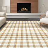 Ultra Soft Area Rug, Non Slip, Stain Resistant, Washable Area Rugs for Living Room, Bedroom, Rustic Cozy Diamond Geometry(Beige)