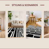 Stylish Monochrome Striped Decor Element(Black)