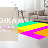 Ultra Soft Area Rug, Non Slip, Stain Resistant, Washable Area Rugs for Living Room, Bedroom, Vibrant Gradient Abstract Aesthetic(Yellow)