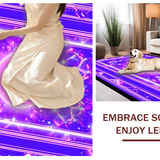 Ultra Soft Area Rug, Non Slip, Stain Resistant, Washable Area Rugs for Living Room, Bedroom, Whimsical Colorful Fantasy Theme(Purple)
