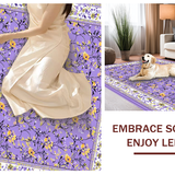 Ultra Soft Area Rug, Non Slip, Stain Resistant, Washable Area Rugs for Living Room, Bedroom, Elegant Purple Blossom Design(Purple)