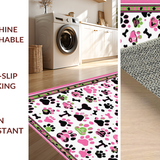 Ultra Soft Area Rug, Non Slip, Stain Resistant, Washable Area Rugs for Living Room, Bedroom, Vibrant Animal Print Decorative Piece(White)