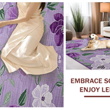 Ultra Soft Area Rug, Non Slip, Stain Resistant, Washable Area Rugs for Living Room, Bedroom, Chic Transitional Symmetrical Waves(Purple)