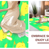 Ultra Soft Area Rug, Non Slip, Stain Resistant, Washable Area Rugs for Living Room, Bedroom, Lighthearted Cartoon Animal Theme(Green)