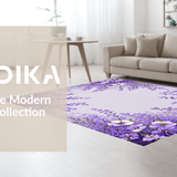 Ultra Soft Area Rug, Non Slip, Stain Resistant, Washable Area Rugs for Living Room, Bedroom, Lavender Dreamy Cloud Design(Purple)