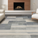 Ultra Soft Area Rug, Non Slip, Stain Resistant, Washable Area Rugs for Living Room, Bedroom, Slate Colored Modern Linear Arrangement(Gray)
