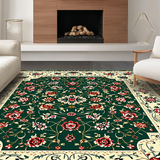 Ultra Soft Area Rug, Non Slip, Stain Resistant, Washable Area Rugs for Living Room, Bedroom, Whimsical Green Petal Design(Green)
