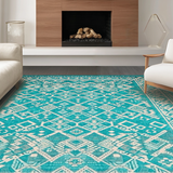 Minimalist Graphic Trellis Elements(Blue)