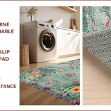 Sage Green Vintage Tiled Motif(Green)