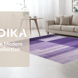 Ultra Soft Area Rug, Non Slip, Stain Resistant, Washable Area Rugs for Living Room, Bedroom, Floral Gray Purple Contrast(Purple)