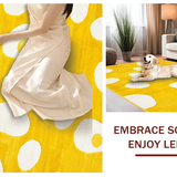 Ultra Soft Area Rug, Non Slip, Stain Resistant, Washable Area Rugs for Living Room, Bedroom, Elegant Cozy Shaggy Appeal(Yellow)