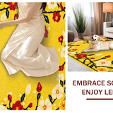Artistic Seasonal Flower Patchwork Design(Yellow)