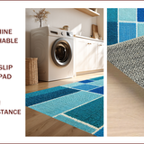 Ultra Soft Area Rug, Non Slip, Stain Resistant, Washable Area Rugs for Living Room, Bedroom, Farmhouse Striped Jute(Blue)