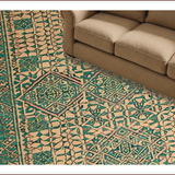 Ultra Soft Area Rug, Non Slip, Stain Resistant, Washable Area Rugs for Living Room, Bedroom, Rustic Modern Trellis Aesthetic(Beige)