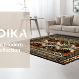 Ultra Soft Area Rug, Non Slip, Stain Resistant, Washable Area Rugs for Living Room, Bedroom, Soft Textured Organic Shapes(Brown)