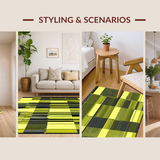 Ultra Soft Area Rug, Non Slip, Stain Resistant, Washable Area Rugs for Living Room, Bedroom, Luxurious Monochrome Artistic Flair(Yellow)