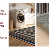 Ultra Soft Area Rug, Non Slip, Stain Resistant, Washable Area Rugs for Living Room, Bedroom, Minimalist Black and White Stripes(Black)