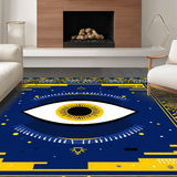 Colorful Distressed Geometric Motif(Blue)