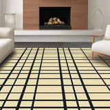 Ultra Soft Area Rug, Non Slip, Stain Resistant, Washable Area Rugs for Living Room, Bedroom, Elegant Beige Diamond Arrangement(Beige)