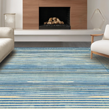 Ultra Soft Area Rug, Non Slip, Stain Resistant, Washable Area Rugs for Living Room, Bedroom, Luxurious Diamond Patterned Visual(Blue)