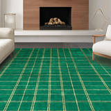 Ultra Soft Area Rug, Non Slip, Stain Resistant, Washable Area Rugs for Living Room, Bedroom, Opulent Geometric Luxe Aesthetic(Green)