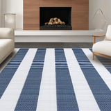 Ultra Soft Area Rug, Non Slip, Stain Resistant, Washable Area Rugs for Living Room, Bedroom, Contemporary Blue Tidal Pattern(Blue)