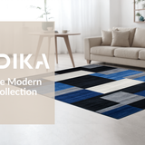 Ultra Soft Area Rug, Non Slip, Stain Resistant, Washable Area Rugs for Living Room, Bedroom, Rustic Textured Color Fusion(Blue)