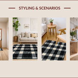 Rustic Black and Beige Motif(Black)