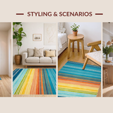 Eclectic Rainbow Geometric Fusion(Blue)