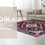 Artistic Ogee Floral Composition(Black)