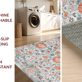 Ultra Soft Area Rug, Non Slip, Stain Resistant, Washable Area Rugs for Living Room, Bedroom, Vibrant Boho Abstract Theme(Gray)