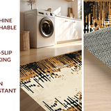 Ultra Soft Area Rug, Non Slip, Stain Resistant, Washable Area Rugs for Living Room, Bedroom, Minimalist Abstract Animal Design(Beige)