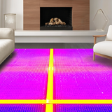 Ultra Soft Area Rug, Non Slip, Stain Resistant, Washable Area Rugs for Living Room, Bedroom, Dynamic Bright Patterned Mosaic(Purple)