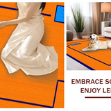 Ultra Soft Area Rug, Non Slip, Stain Resistant, Washable Area Rugs for Living Room, Bedroom, Vibrant Retro Game Aesthetic(Orange)