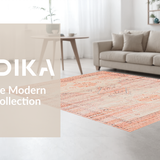 Ultra Soft Area Rug, Non Slip, Stain Resistant, Washable Area Rugs for Living Room, Bedroom, Cozy Southwestern Textured Elements(Orange)