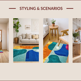Ultra Soft Area Rug, Non Slip, Stain Resistant, Washable Area Rugs for Living Room, Bedroom, Modern Multi-Color Entryway Versatile Non-Shedding Rug(Blue)