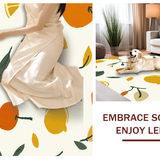 Ultra Soft Area Rug, Non Slip, Stain Resistant, Washable Area Rugs for Living Room, Bedroom, Artistic Colorful Fruit Visuals(Orange)