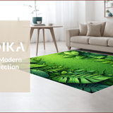 Ultra Soft Area Rug, Non Slip, Stain Resistant, Washable Area Rugs for Living Room, Bedroom, Non-Slip Quick Dry Botanical Bath Mat(Green)