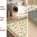 Ultra Soft Area Rug, Non Slip, Stain Resistant, Washable Area Rugs for Living Room, Bedroom, Elegant Soft Earthy Palette(Beige)