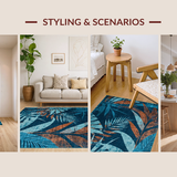 Modern Distressed Botanical Design(Blue)