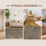 Ultra Soft Area Rug, Non Slip, Stain Resistant, Washable Area Rugs for Living Room, Bedroom, Sophisticated Classic Cow Design(Beige)