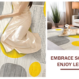 Ultra Soft Area Rug, Non Slip, Stain Resistant, Washable Area Rugs for Living Room, Bedroom, Joyful Bright Color Splash(Gray)