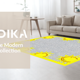 Ultra Soft Area Rug, Non Slip, Stain Resistant, Washable Area Rugs for Living Room, Bedroom, Sunny Cartoon Motif Delight(Yellow)